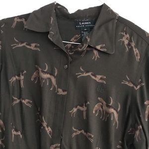Ladies blouse with dogs